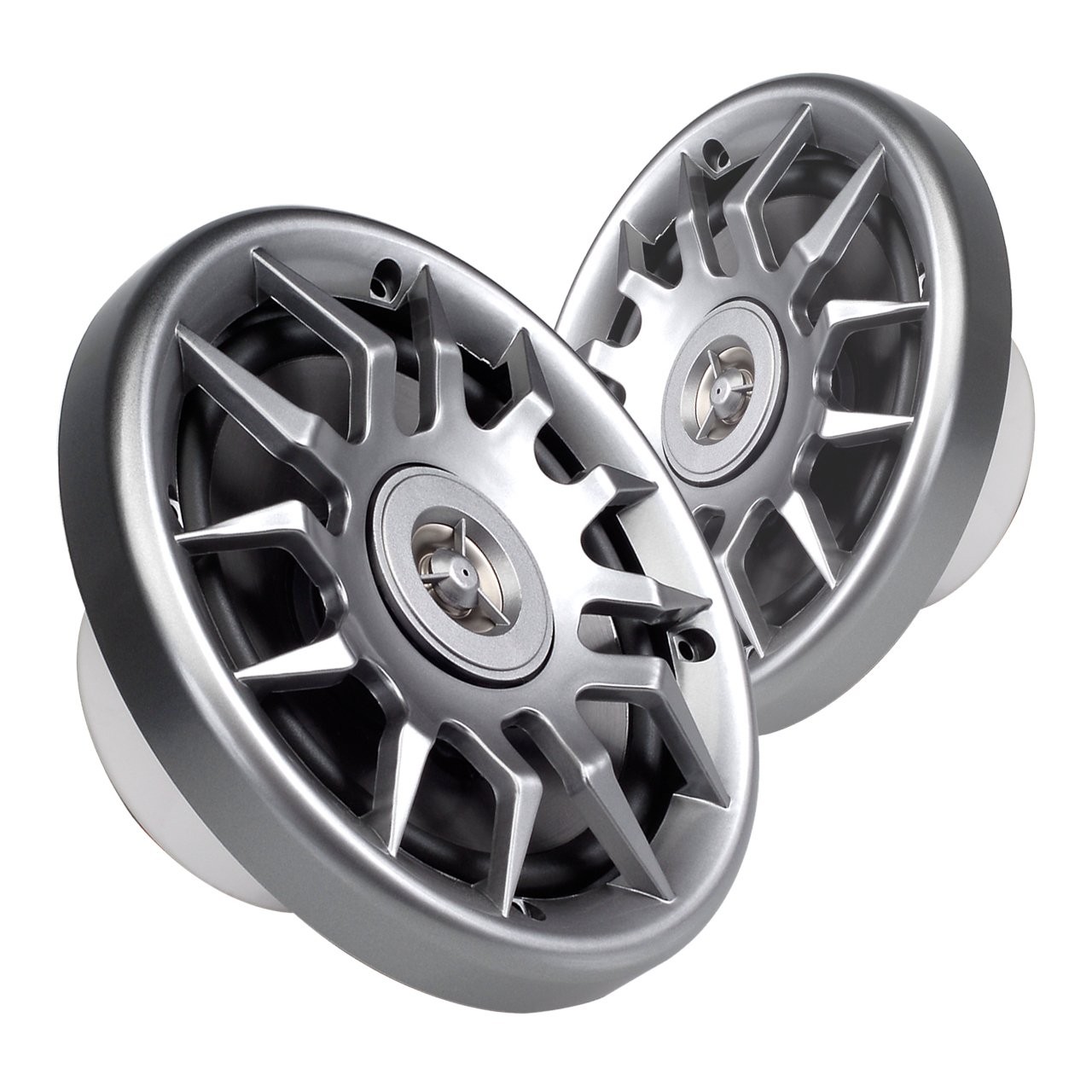 Marine Audio Speakers, 80 Watts, 6.5 Inch, Water Resistant, Silver
