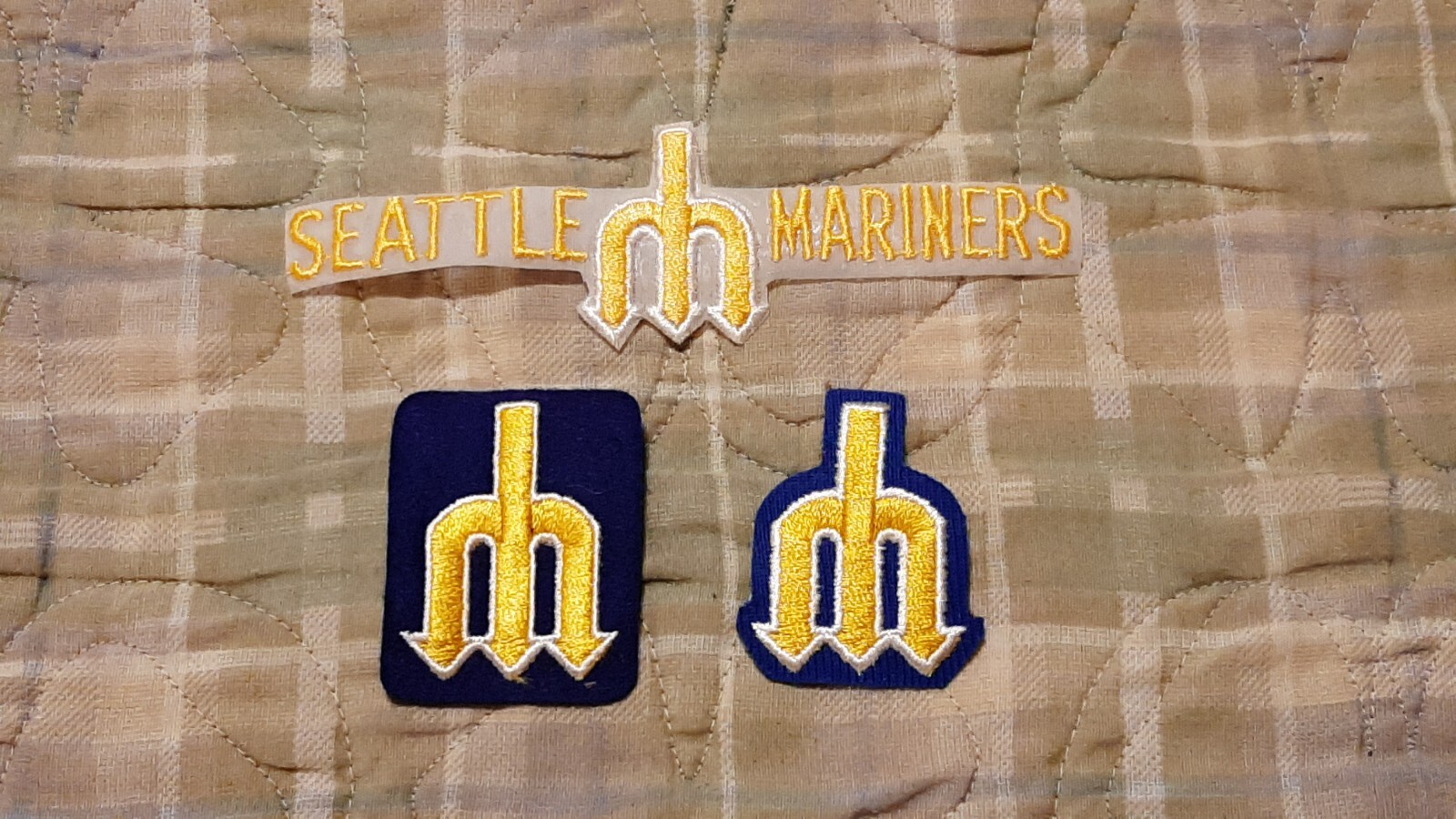 1980's SEATTLE MARINERS VINTAGE PATCH MLB BASEBALL 3 PCS PATCH LOT