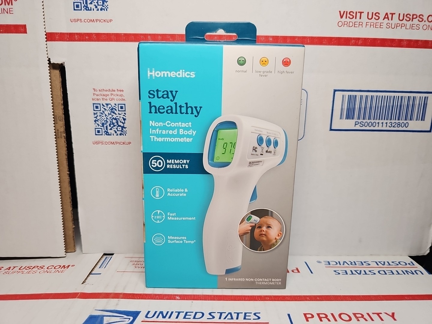 HoMedics No Contact Infrared Digital Thermometer for Body, Food, Liquid,