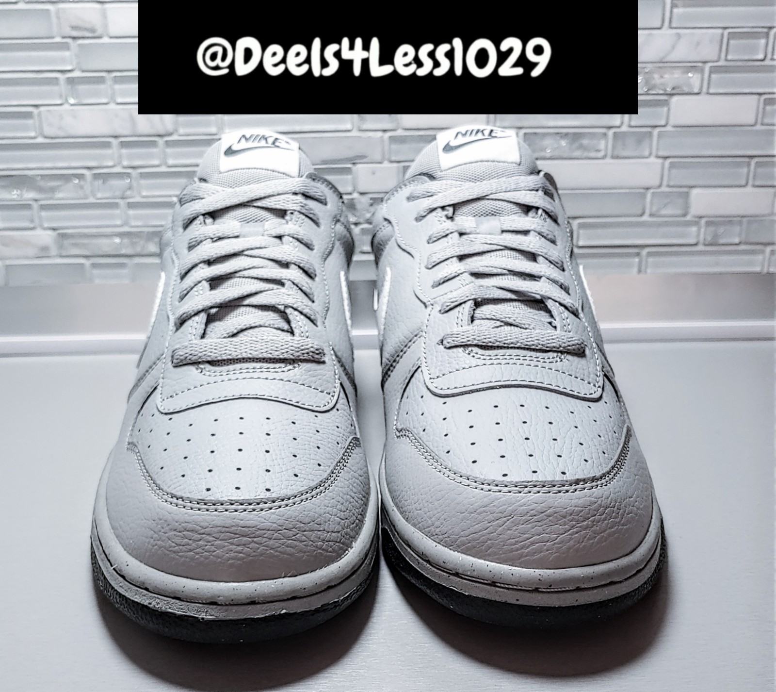 Nike Big NIKE Low Mens Light Smoke Grey White 355152-017