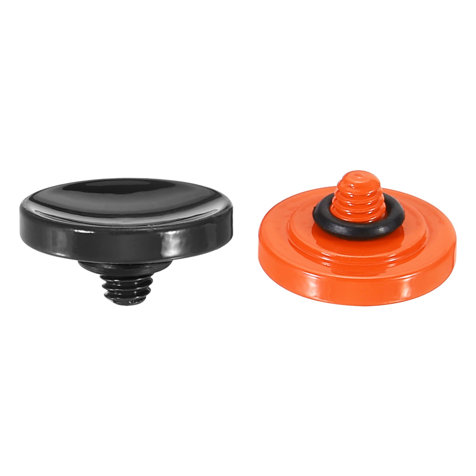 Shutter Release Button Camera Shutter Button Concave, Black/Orange 2pcs