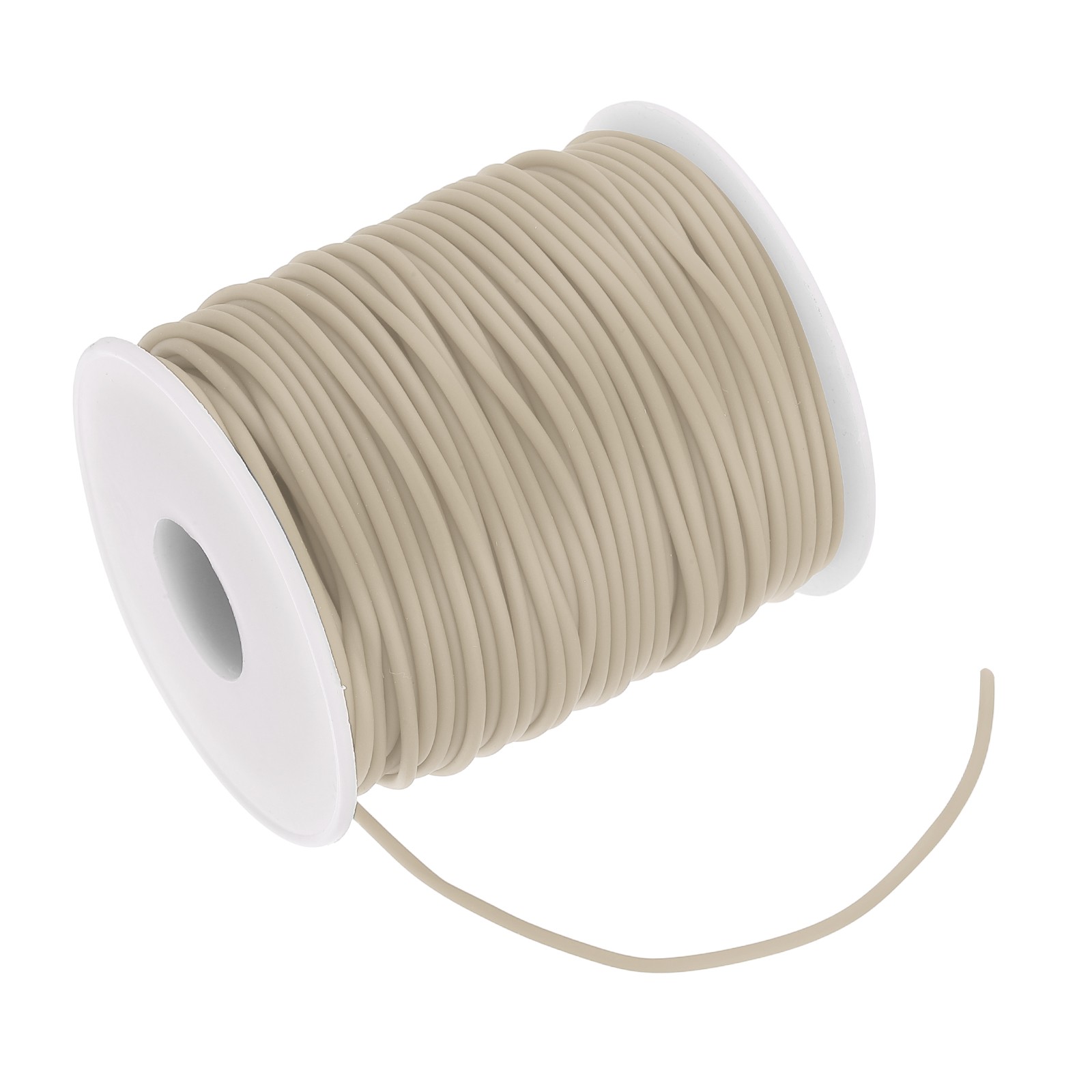 54.7 Yards Hollow Pipe Tubing Rubber Cord Knitting Barber Cord, White