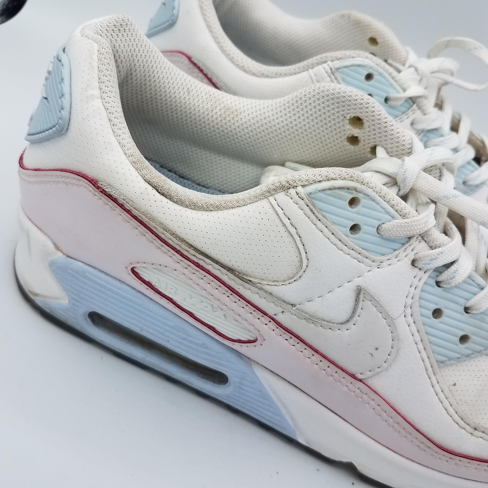 Nike Air Max 90 One of One Sneakers Mens 8.5 White/Hydrogen Blue Mens CW5569-100