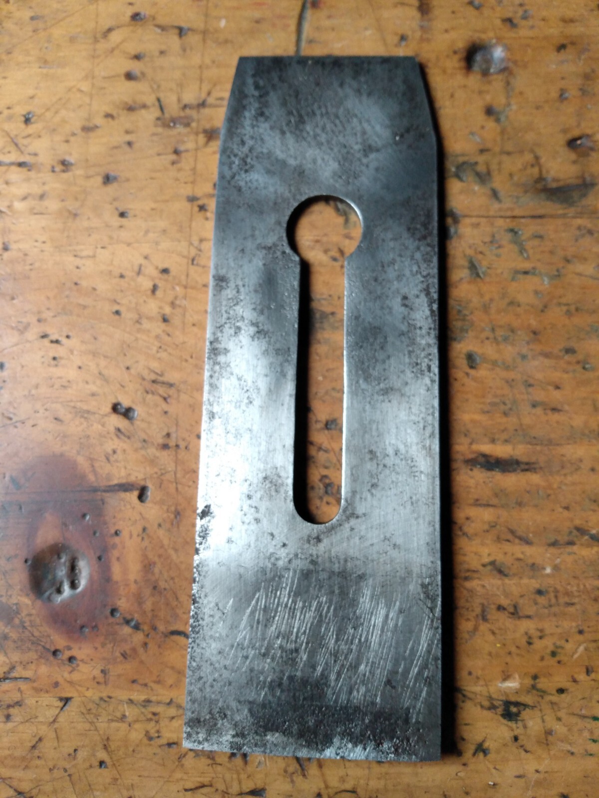 Ohio Tool Co , THISTLE BRAND.  2-1/4"  single taper plane blade. SEE FULL DESC.