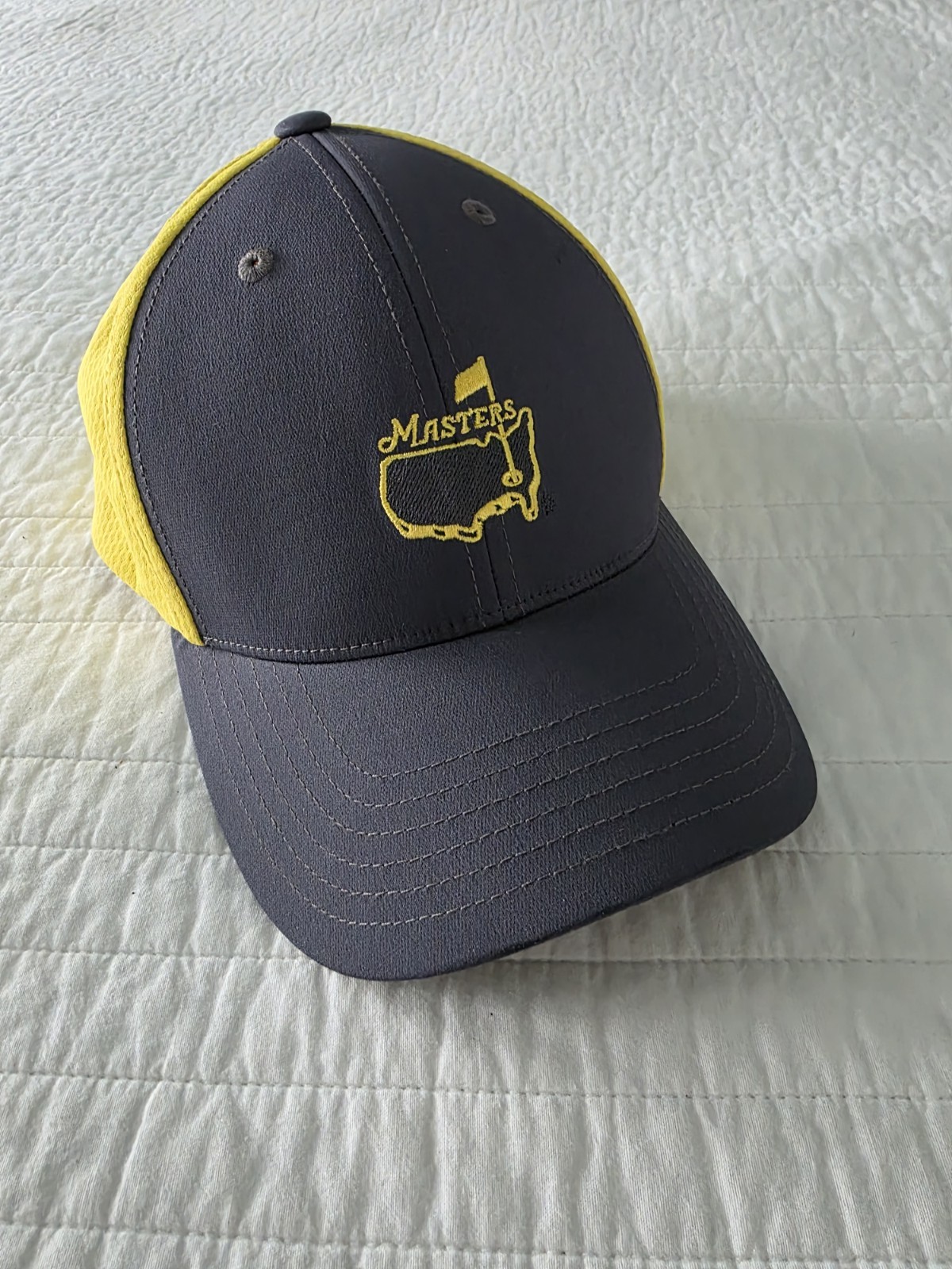 MASTERS AMERICAN NEEDLE (GRAY/YELLOW) PERFORMANCE Golf HAT