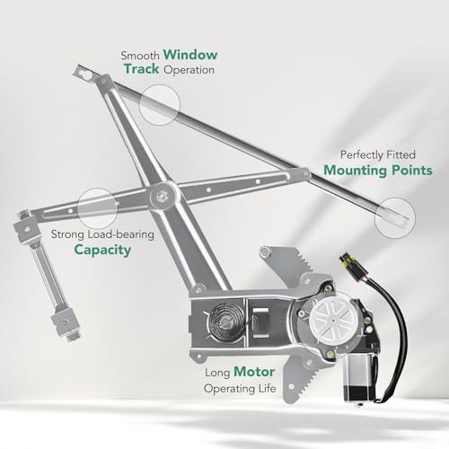 Power Window Regulator With 2-Pin Motor Assembly Front Passenger Side