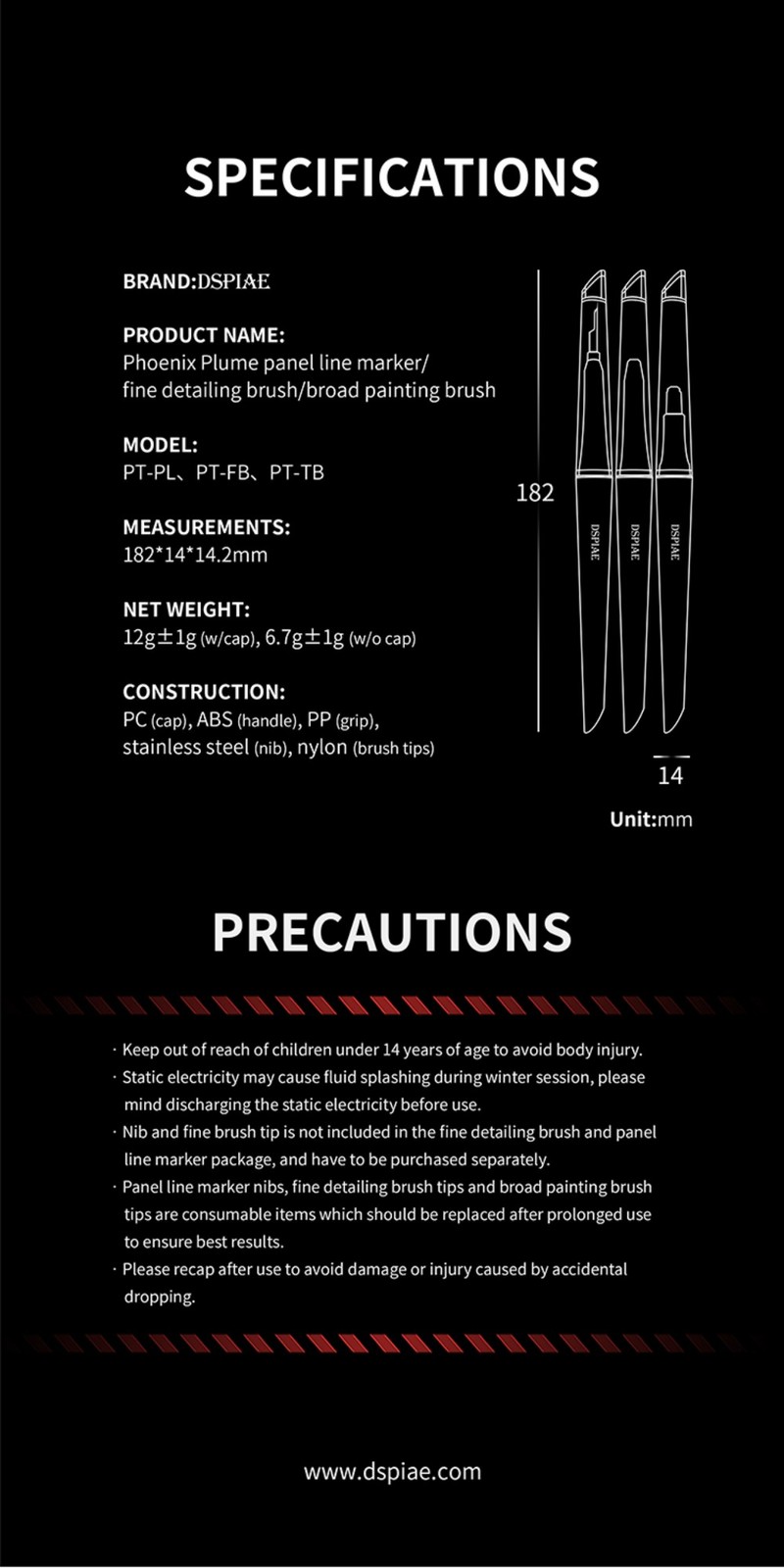 DSPIAE: Panel Liner Marker - Phoenix Plume - PT-PL