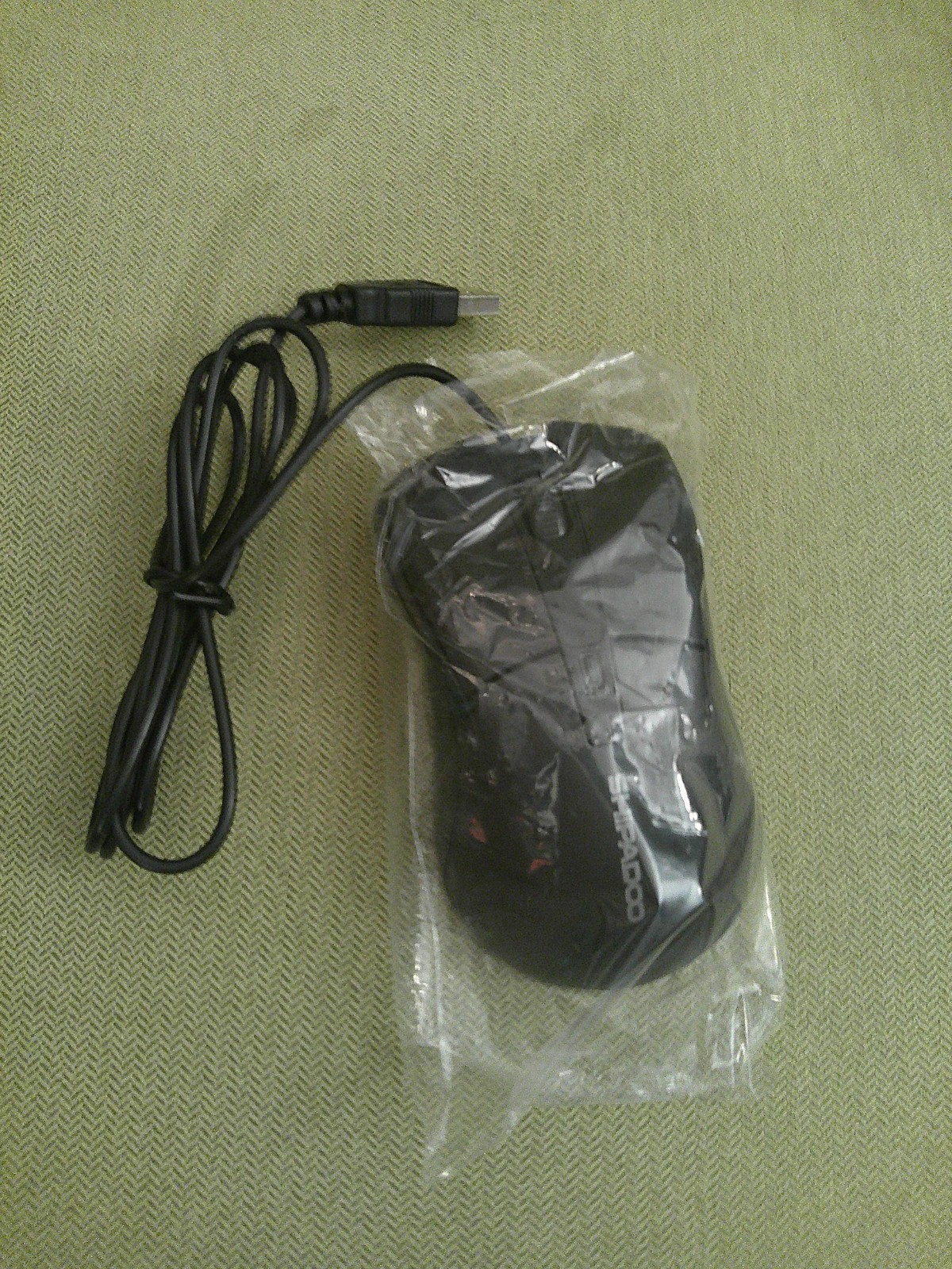 SHIPADOO S120 USB WIRED MOUSE, BLACK, NEW