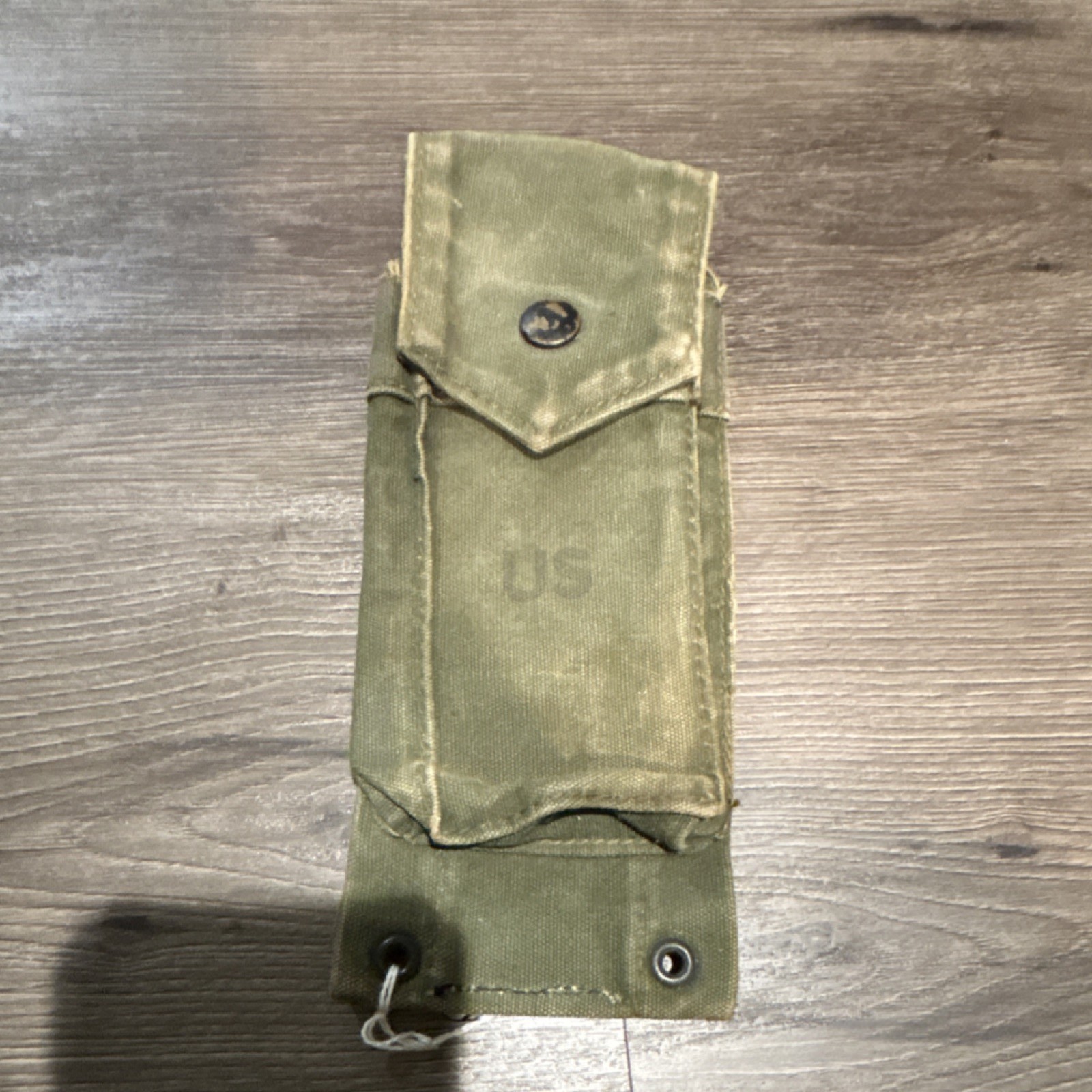 US Army Military Original Green Canvas Militaria Field Gear Pouch