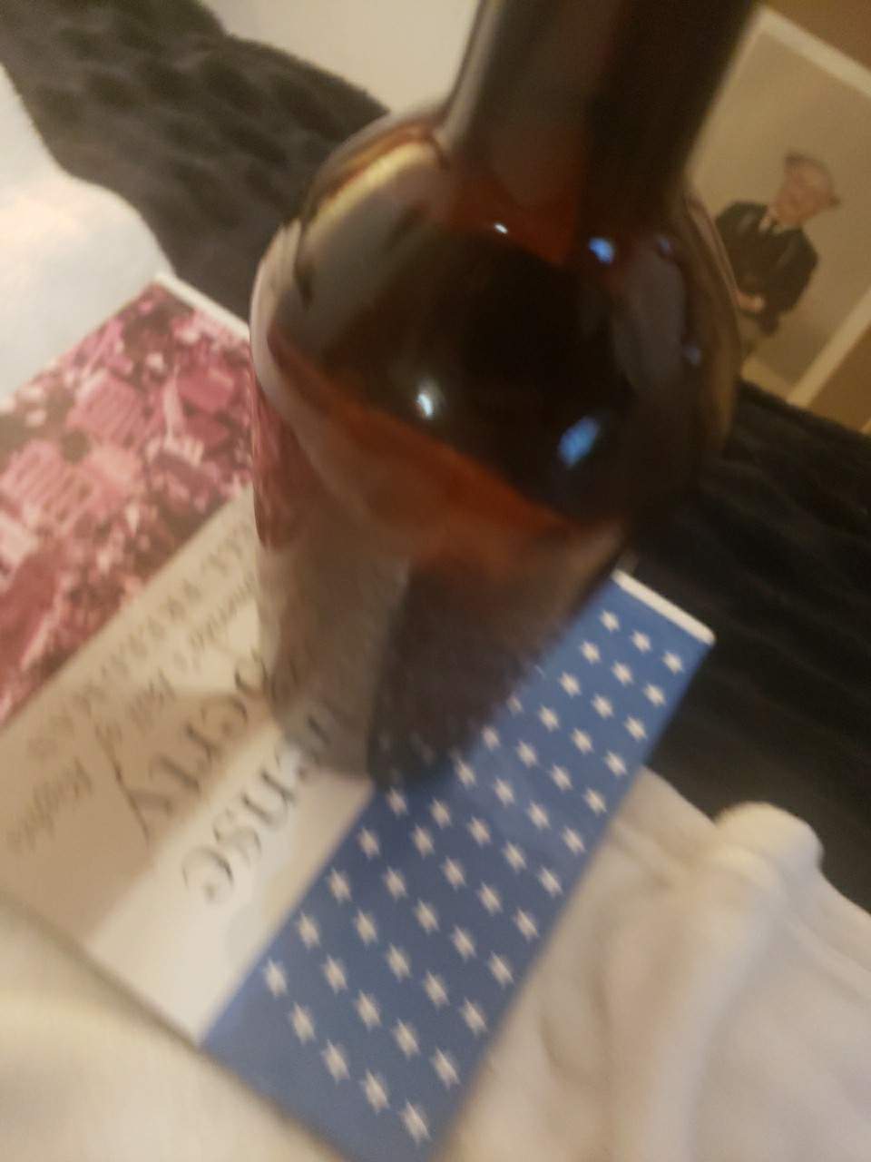 Amber Glass Liquor Bottle