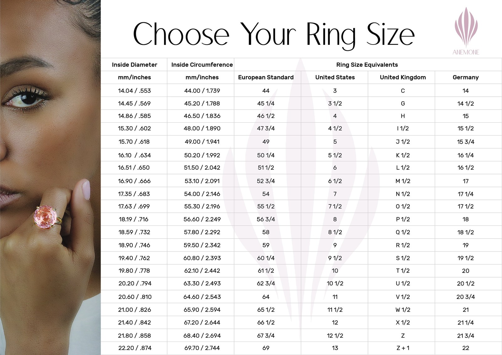 Ruby Rectangle Ring Anemone 14k Rose Gold Double Band Custom Engraved