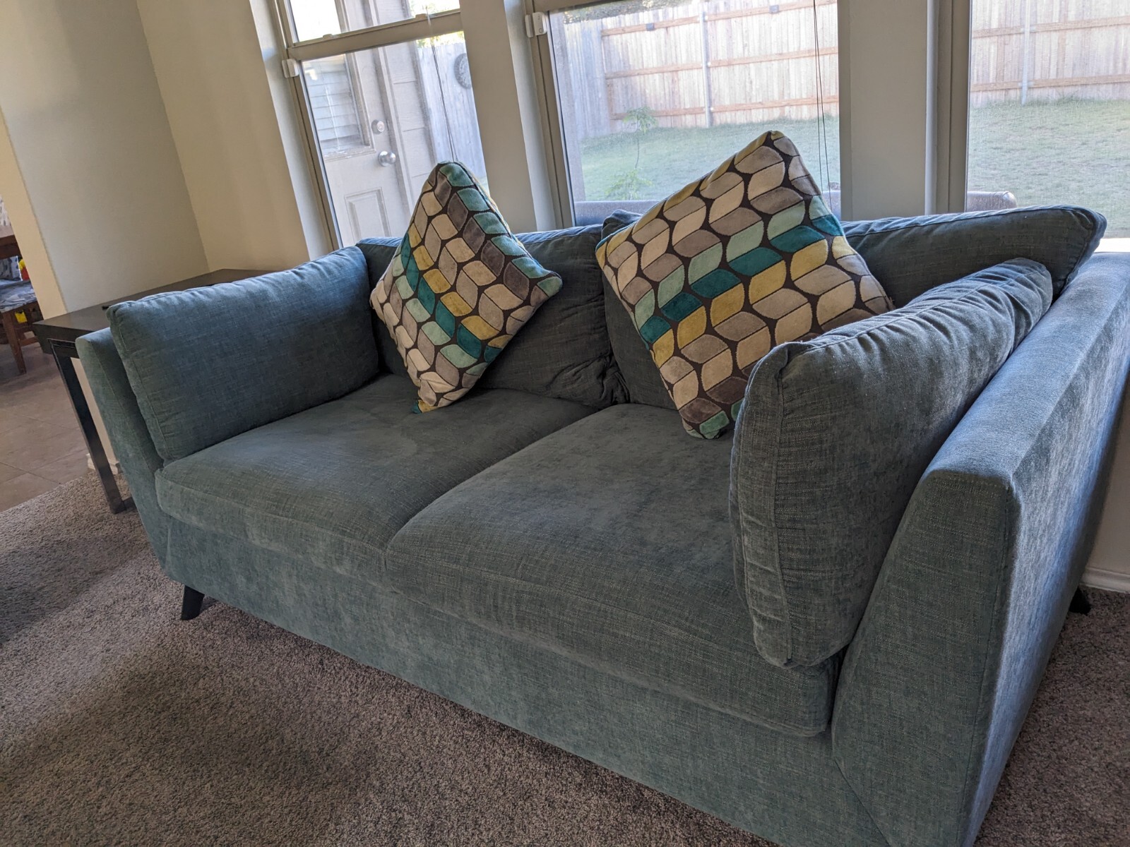AMERLIFE Modern Sofa Couch, 2 Piece Set 24''Extra Deep Seat Sofa for Living Room