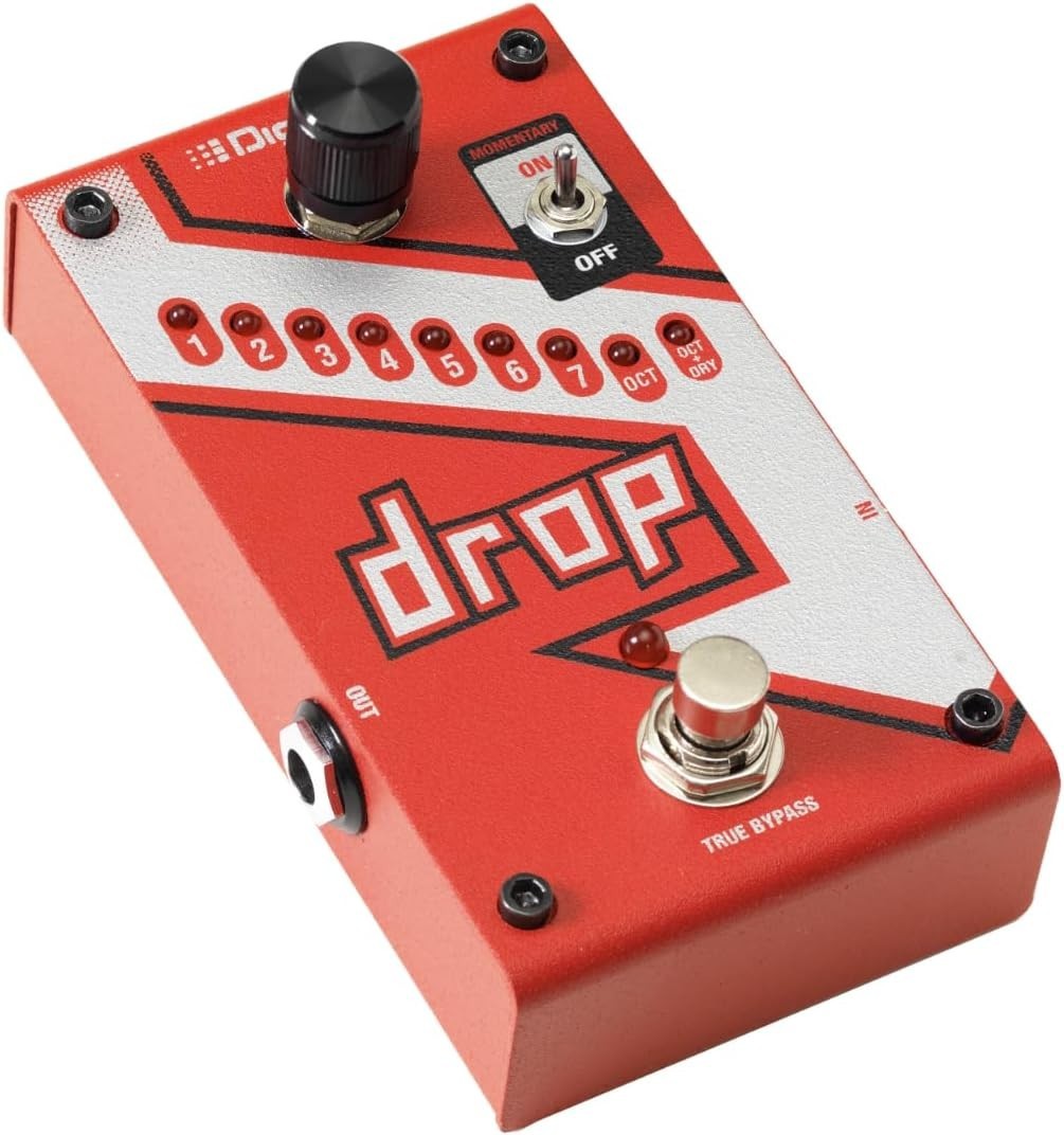 DigiTech DROP Polyphonic Drop Tune Pedal Red New