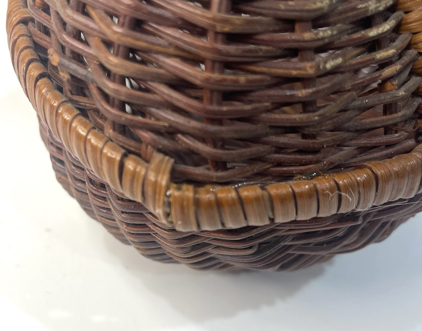 Vtg Ducks-2 Wicker Rattan Basket Wooden Beak 1 HOMCO cottagecore Farmhouse
