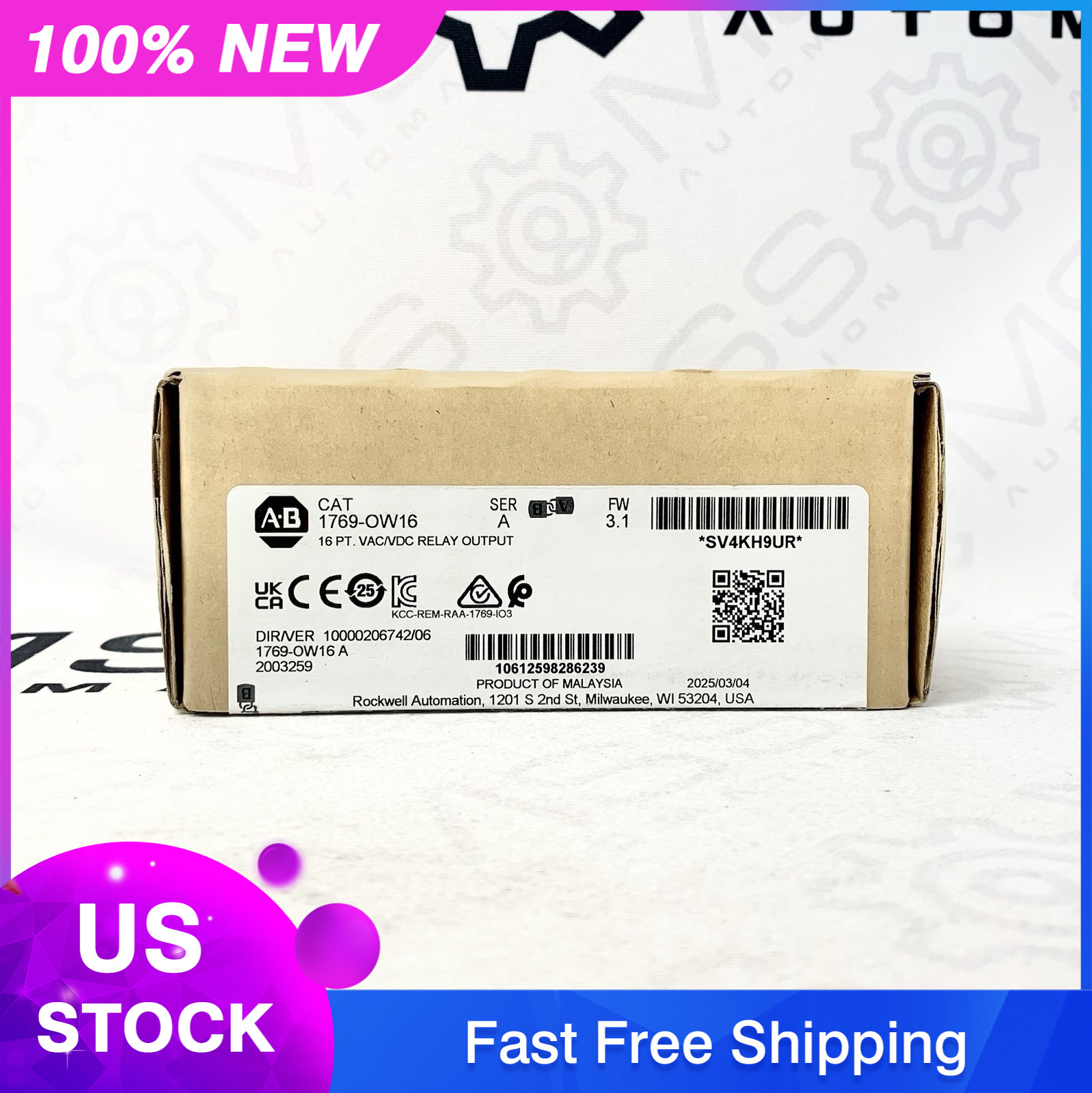 2025 Allen-Bradley 1769-OW16 CompactLogix 16-Point Relay Output Module
