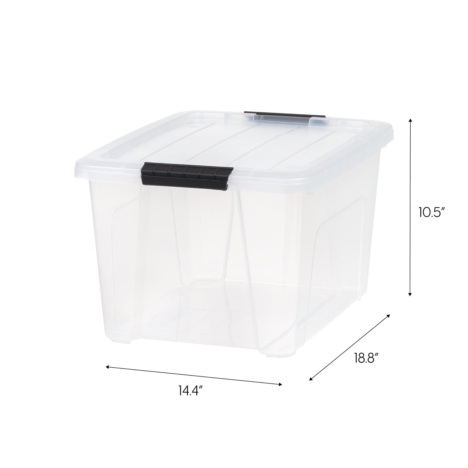 32 Qt. Plastic Storage Bin with Lid, Stackable Storage Containers, Tote