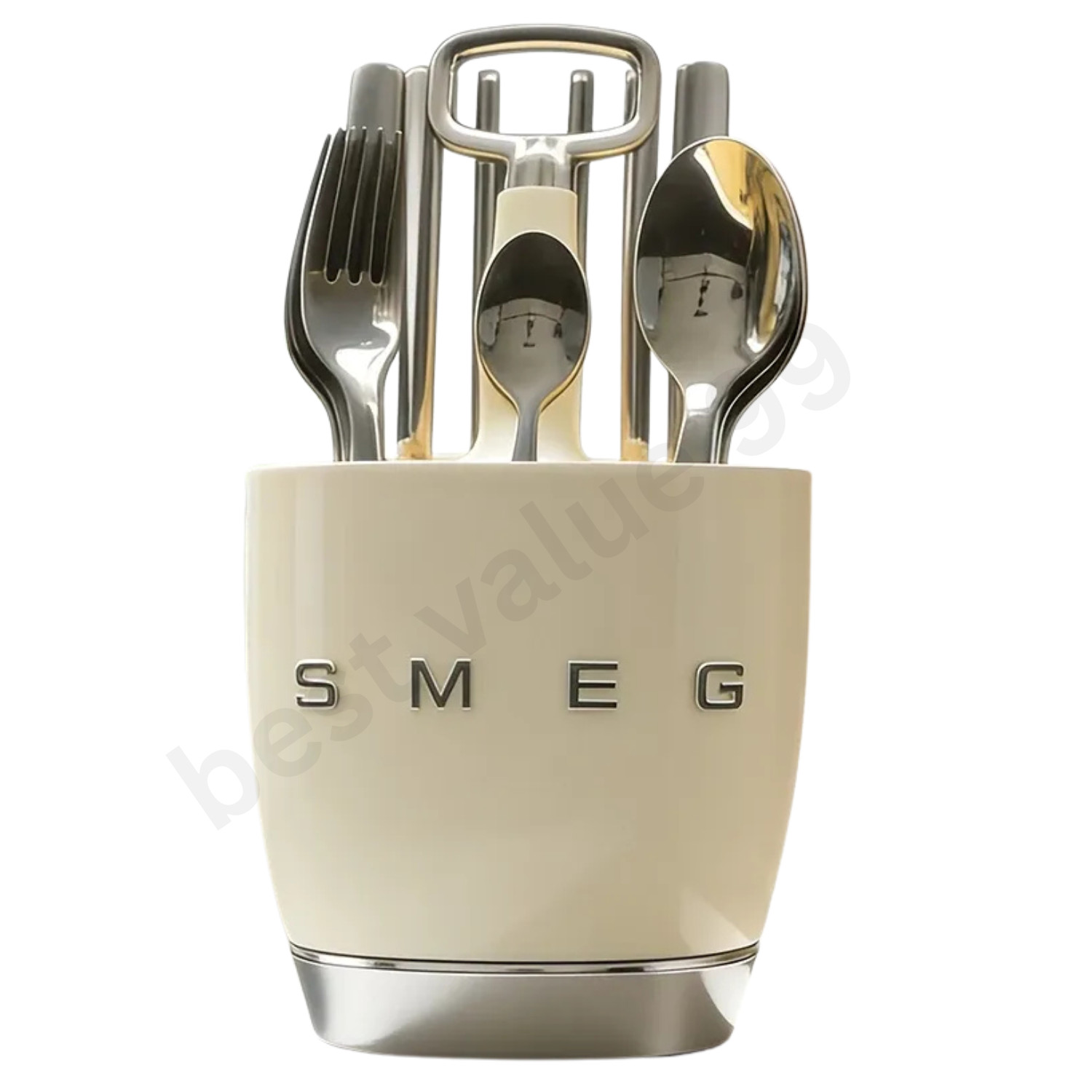 SMEG Cutlery Caddy with Full Set Stainless Steel Cutlery DHL Fast SHIPPING