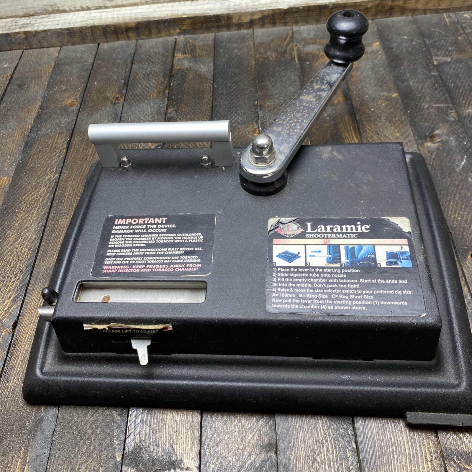 Laramie Shooter Matic Cigarette Filler Rolling Machine Roll Your Own