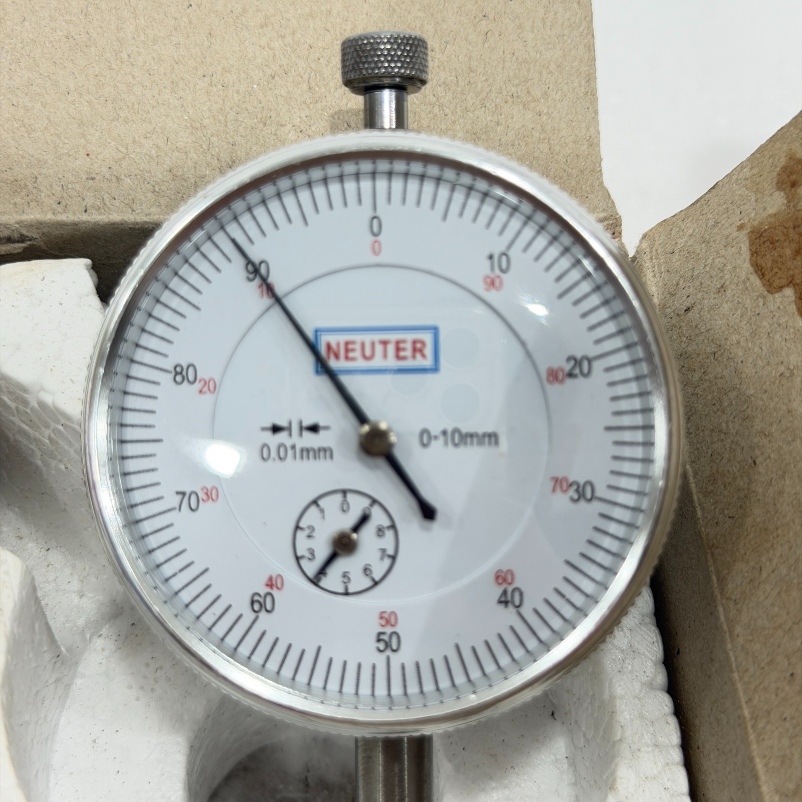 1 PC NEUTER DIAL INDICATOR 0.01MM 0.10MM PRECISION GAUGE TEST INDICATOR NEW