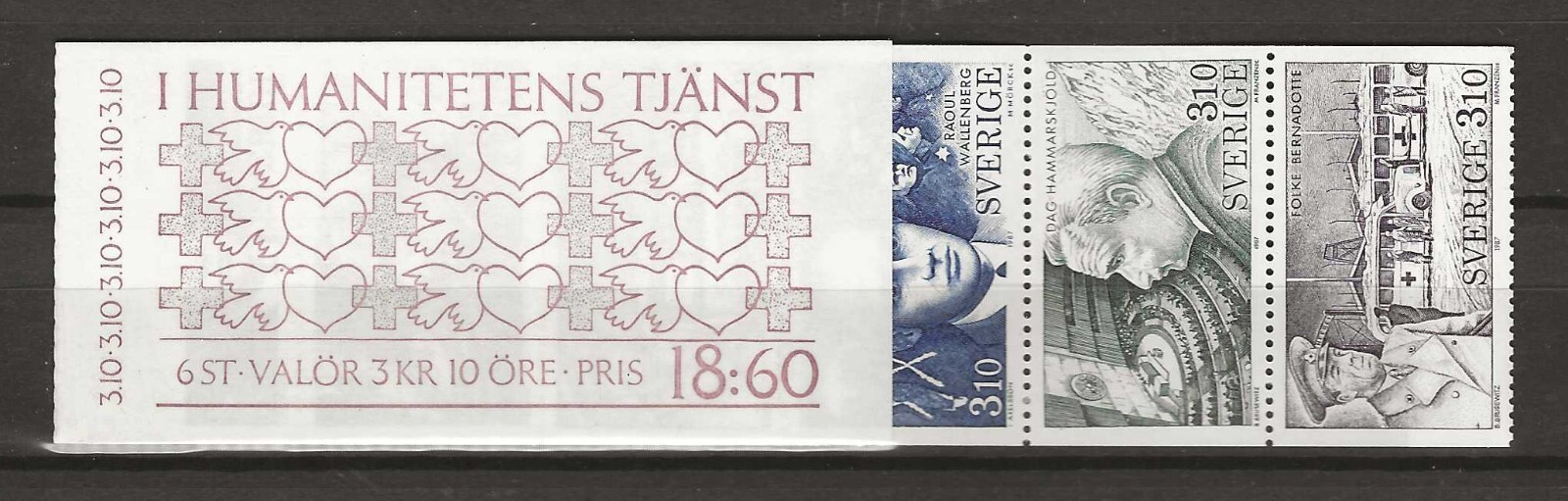 Sweden 1987 In the service of humanity complete booklet MNH  (n036)