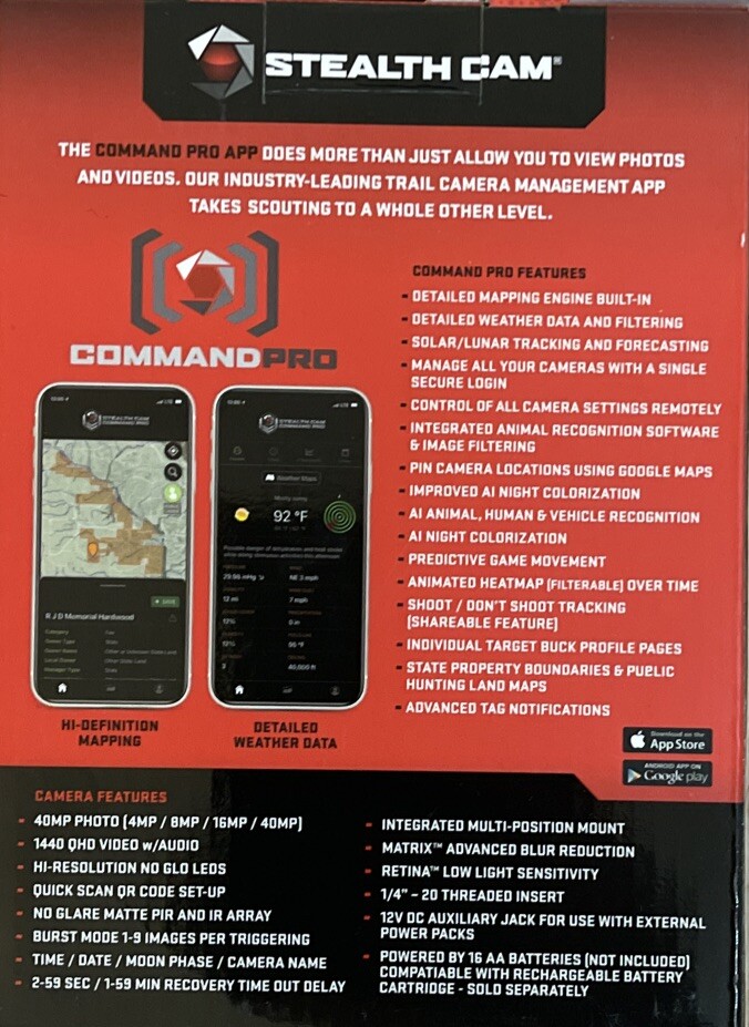Stealth Cam Deceptor Max 80 Foot Range,40 Megapixel,0.35 Sec Trigger Speed——-6