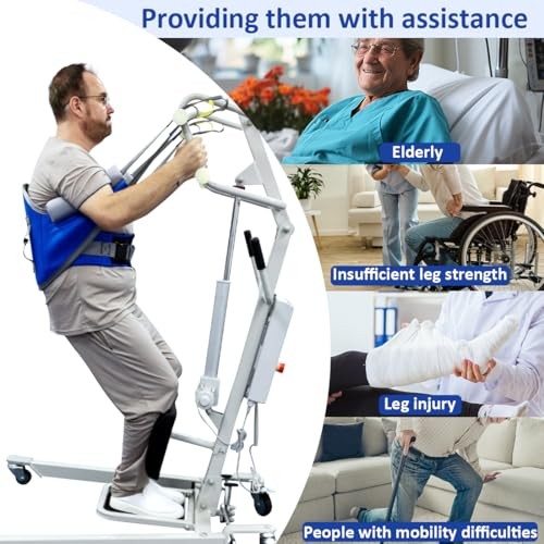 Sit to Stand Lift Sling for Elderly, Stand Assist Transfer Sling with Large
