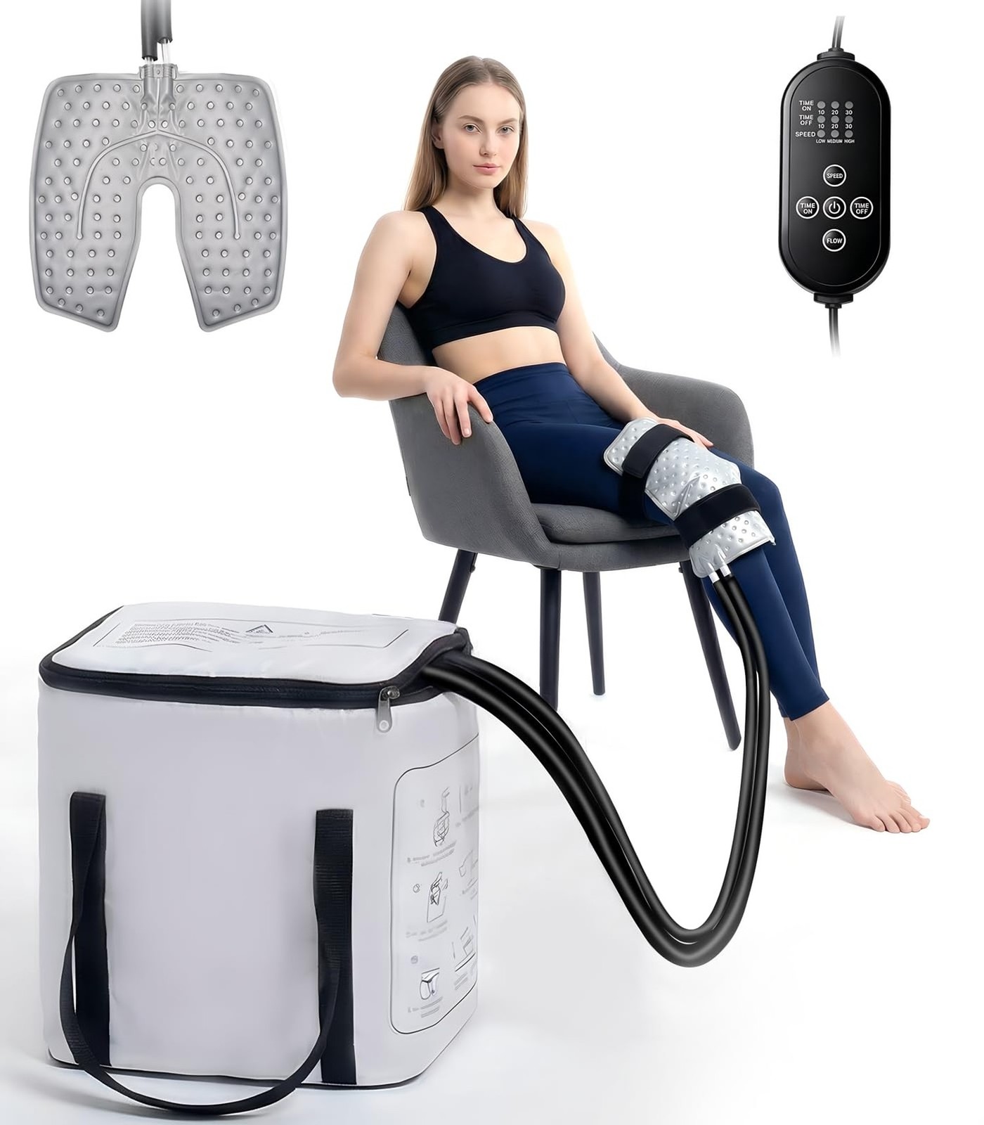 Ice Machine for Knee After Surgery 15qt, Cold Therapy Machine 6-Level Timer &...