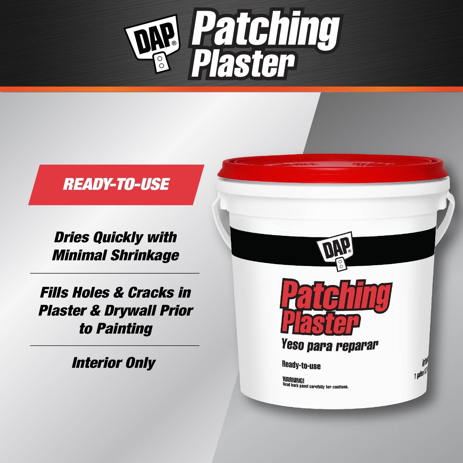 DAP Patching Plaster, White, 32 Oz (7079852084) 32 oz, White