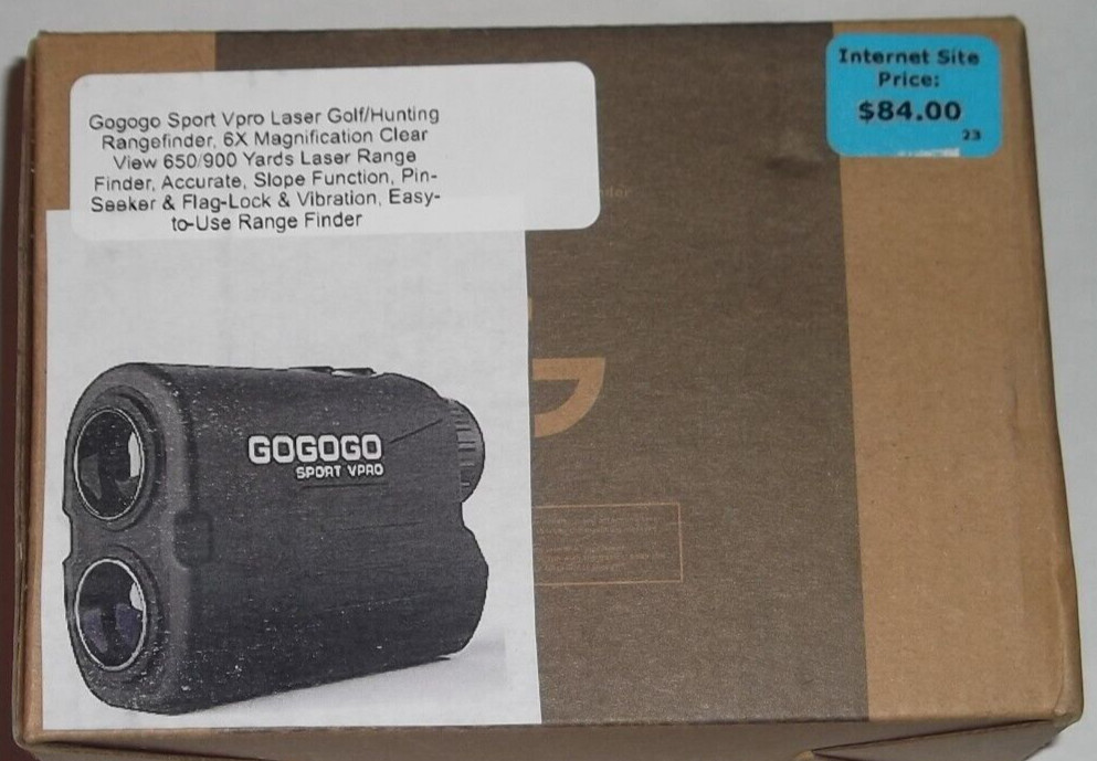GOGOGO SPORT VPRO LASER GOLF HUNTING RANGE FINDER 6X MAGNIFICATION 650/900 YARDS