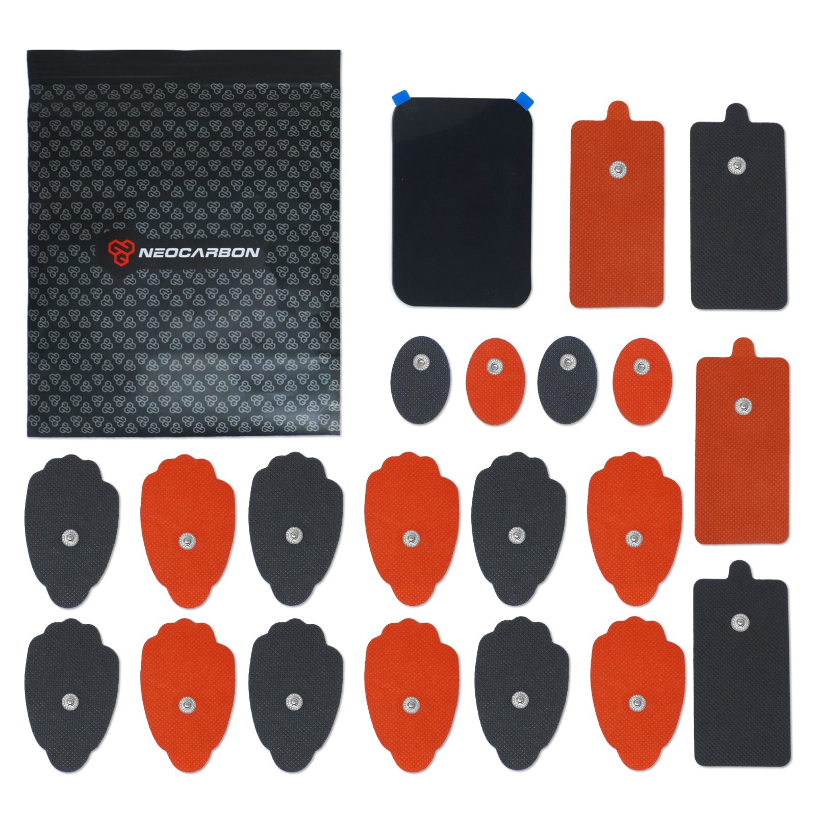 Reusable Electrode Pads for TENS EMS Unit 20 Replacement Pads with Holder, Mixed
