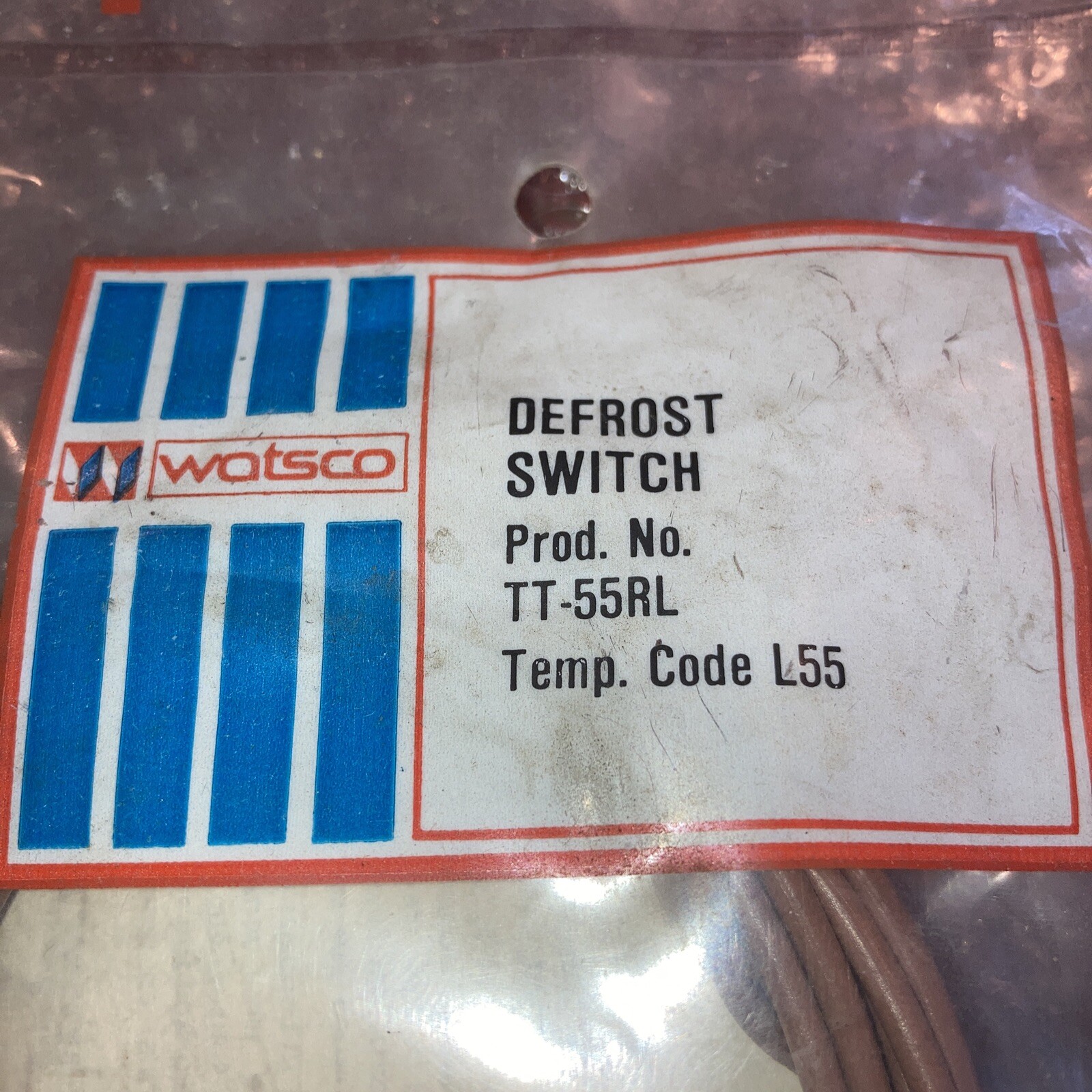 Watsco Refrigeration Defrost Switch TT-55RL Temp Code L55