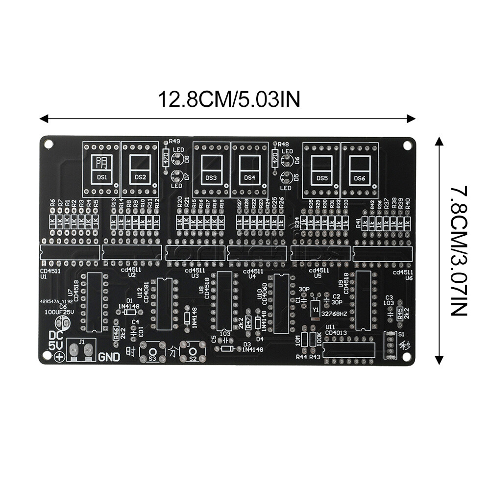 6-bit Digital Circuit Clock DIY Electronic Kit Electronic Clock Teaching Kit
