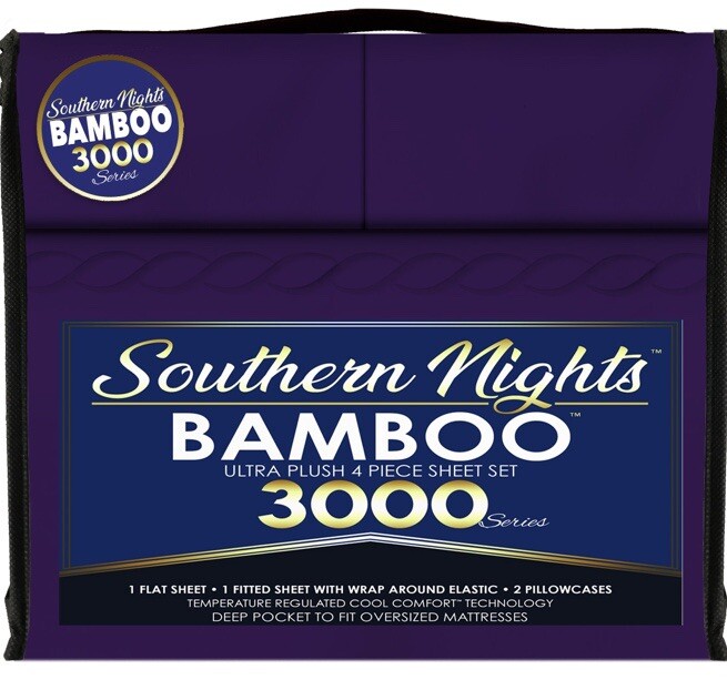 Southern Nights Bamboo 3000 4pc Sheet Set King Size