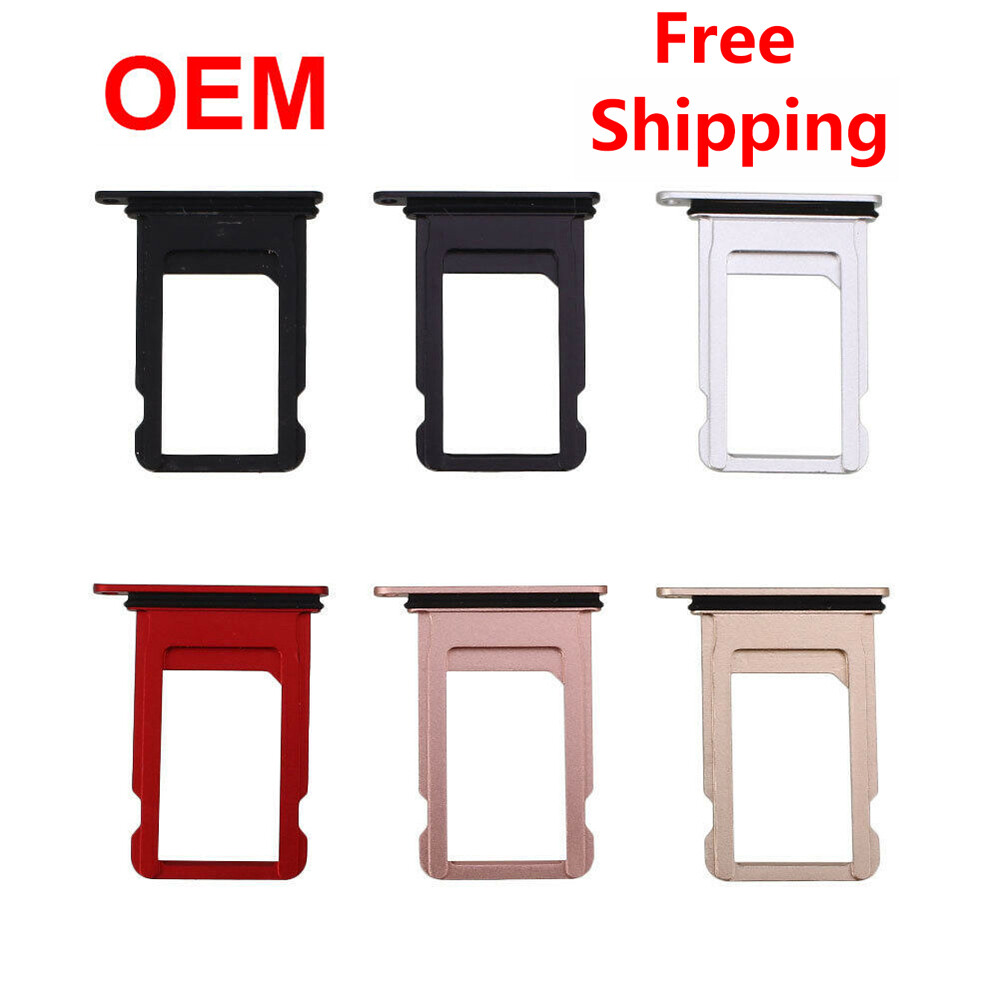 OEM Sim Card Holder Tray Metal Slot For iPhone 5 6S 7 8 Plus X XR XS Max Double
