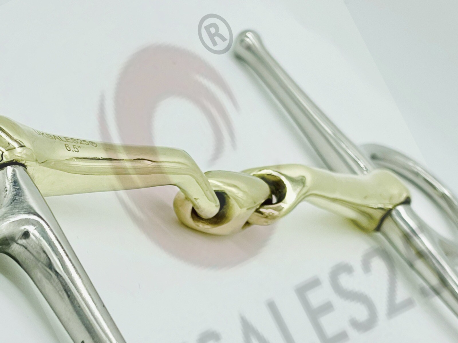 Full Cheek 14MM Snaffle Bit Verbindend Angled MP (UKSALES25®)*SAME DAY DISPATCH*