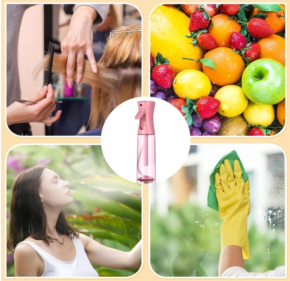 Continuous Mist Spray Bottle Barber Water Sprayer Makeup Salon Multipurpose US