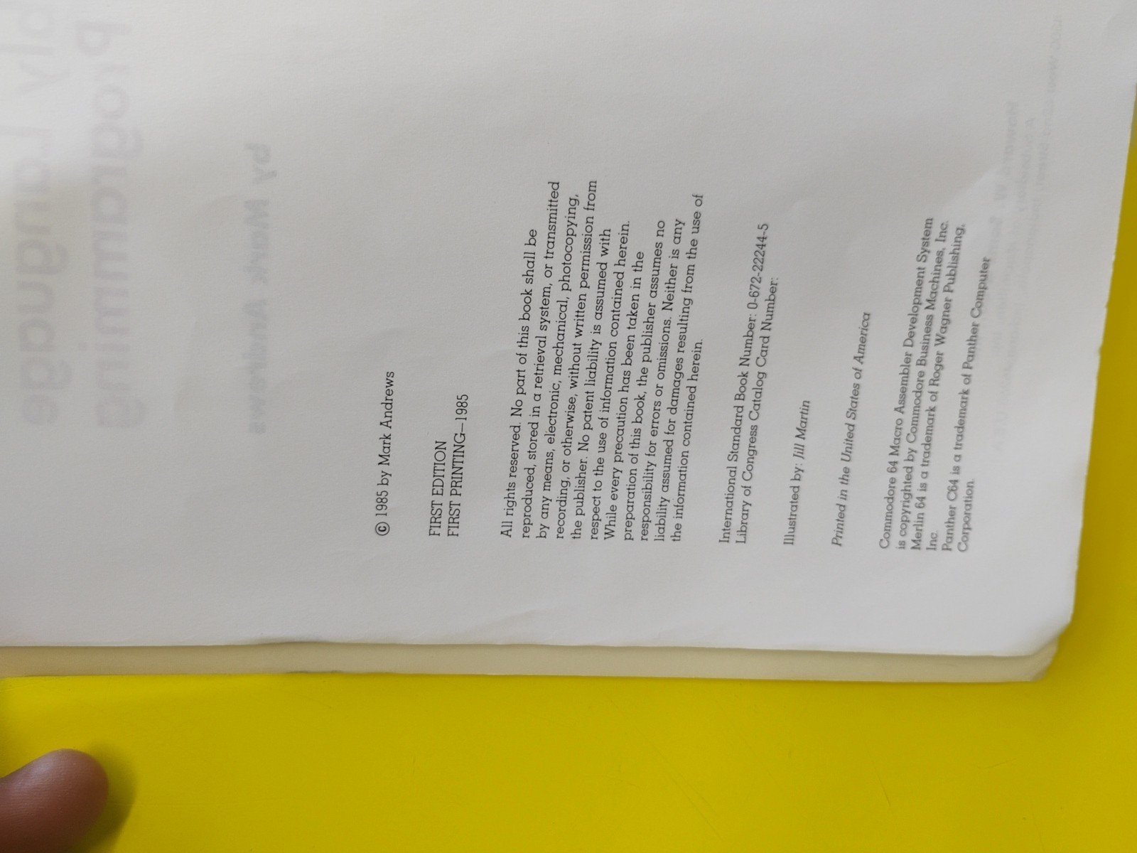 Commodore 64/128Assembly Language Programming Andrew H.W.Sams1985 1stEd, Paperb.