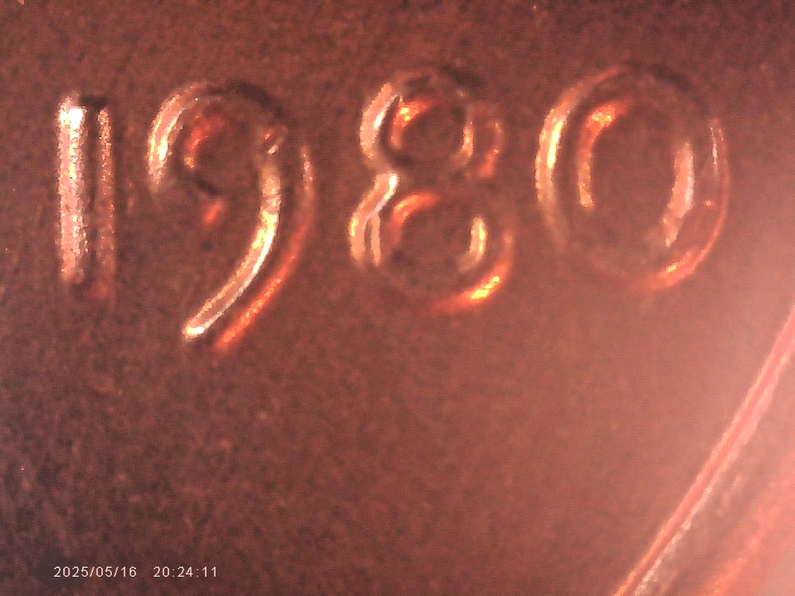 1980 DDO  Double Die Obverse  Lincoln Memorial Cent - A Rare A/U Red Error Coin