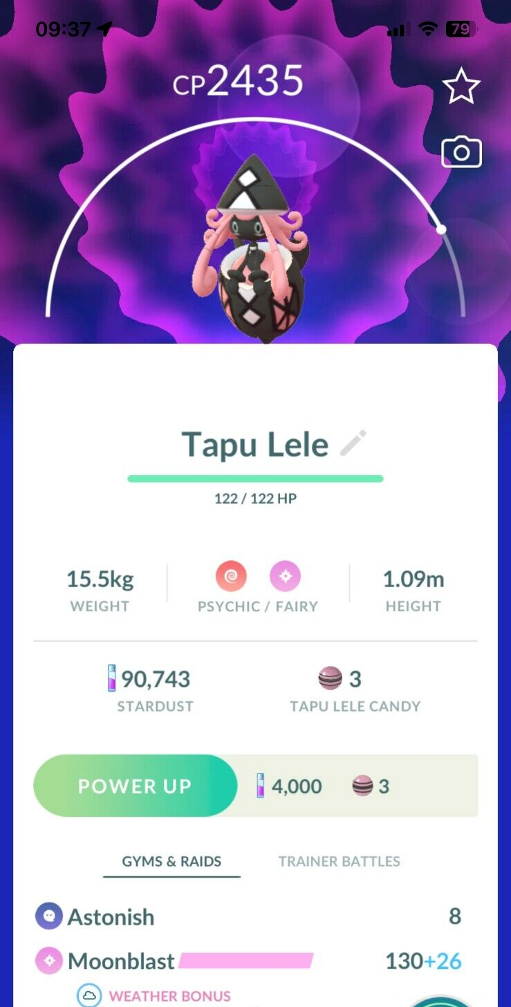- Shiny Tapu Lele - PTC - 80k stardust -Description