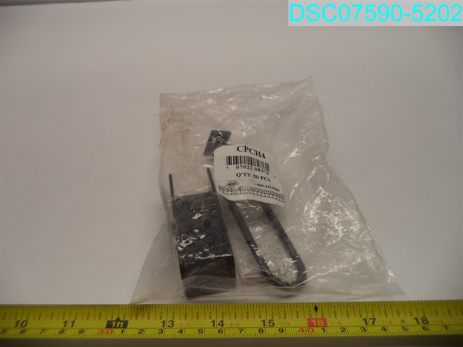 QTY=3: Nexel CPCH4 Catheter Hook with Clear Plastic Label Holder 707022082761