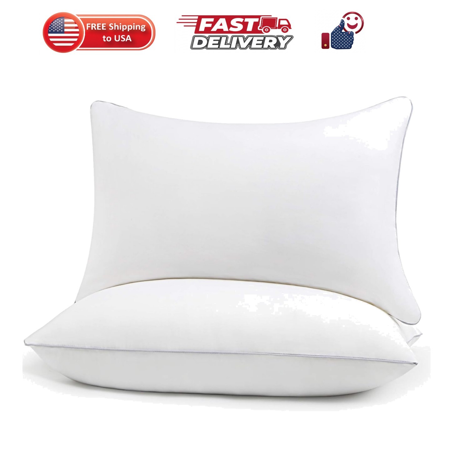 Bed Pillows for Sleeping 2 Pack,Standard Size Cooling Pillows Set of 2,Top-en...