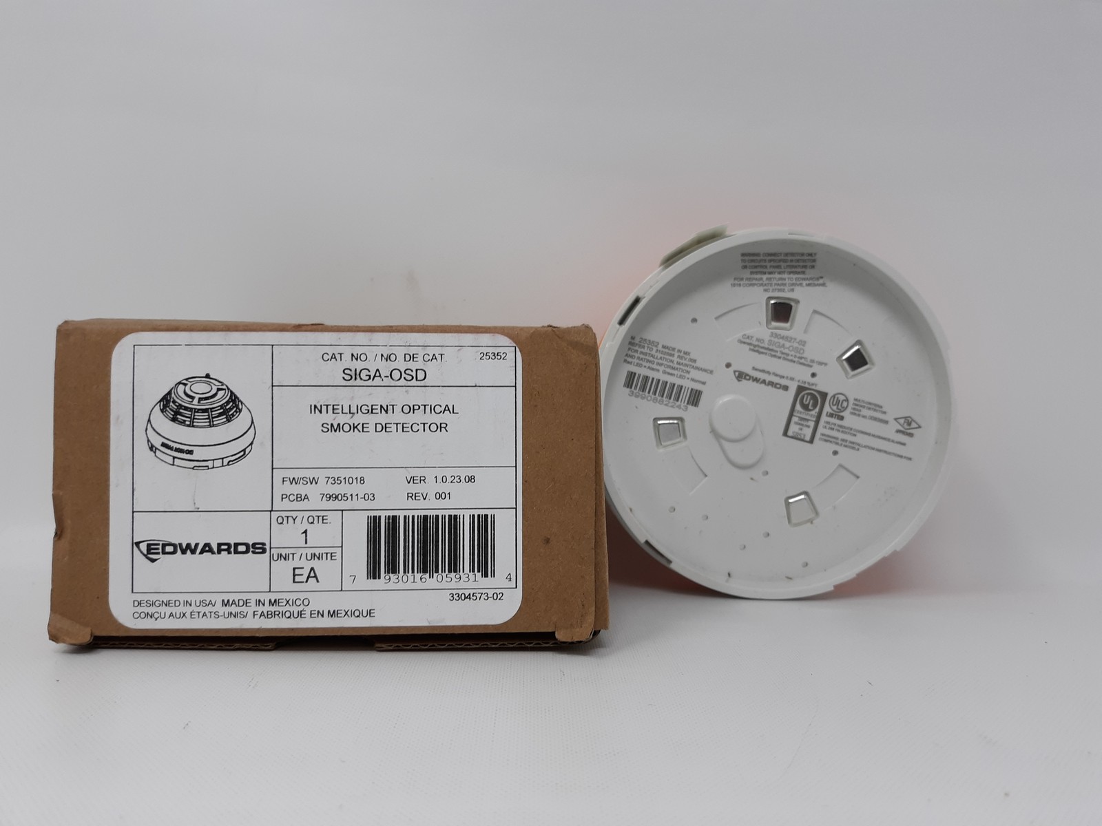 Edwards SIGA-OSD Intelligent Optical Smoke Detector