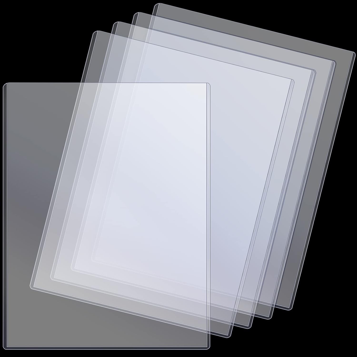 Teling 5 Pcs 8 1/2" x 11" Rigid Print Protectors Clear Sleeve
