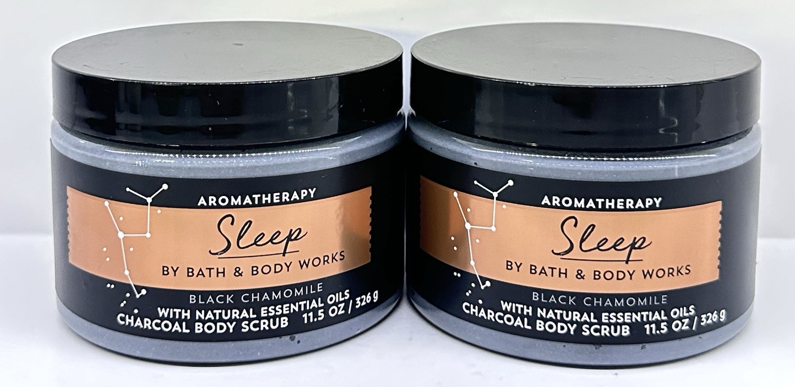 2x BATH & BODY WORKS Charcoal Body Scrub BLACK CHAMOMILE 11.5 oz