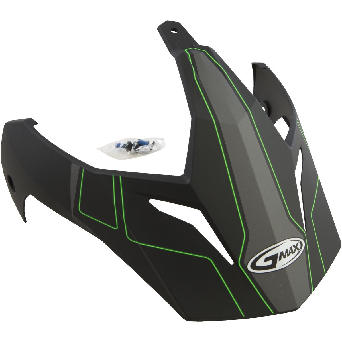 GMax Matte Black/Hi-Vis Green Visor - G011091