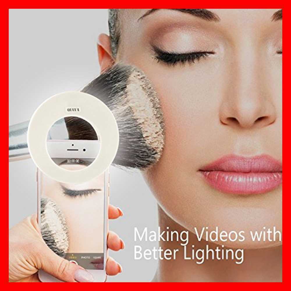 QIAYA Selfie Light Ring Lights LED Circle Cell Phone Laptop Camera WHITE NEW