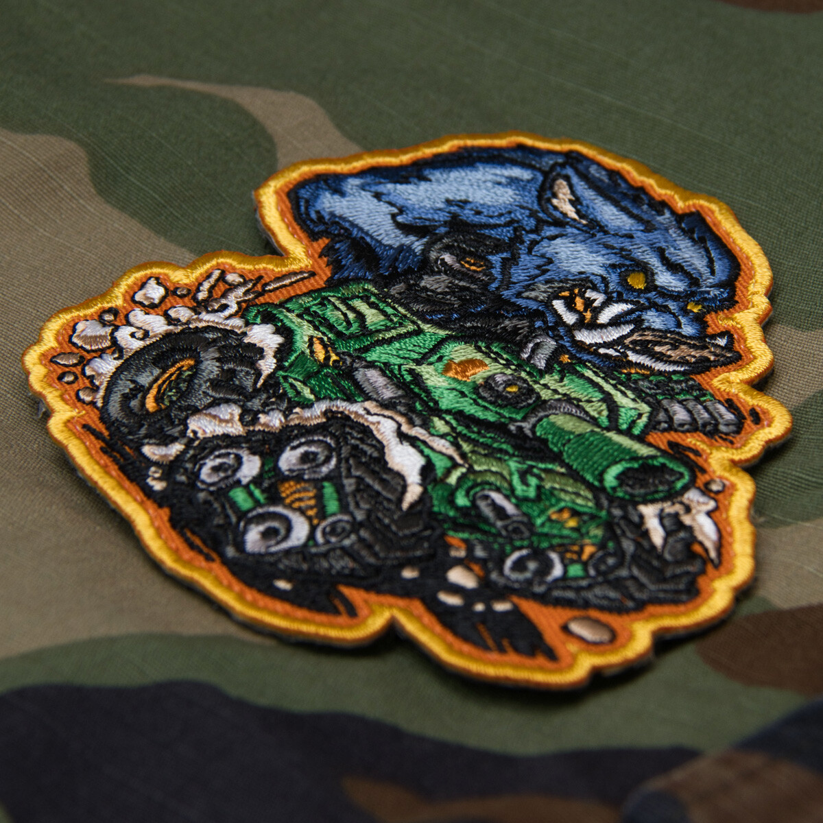 Morale Patch MSM Milspec Monkey - Nylon - War Machine BOAR - Full Color -NEW