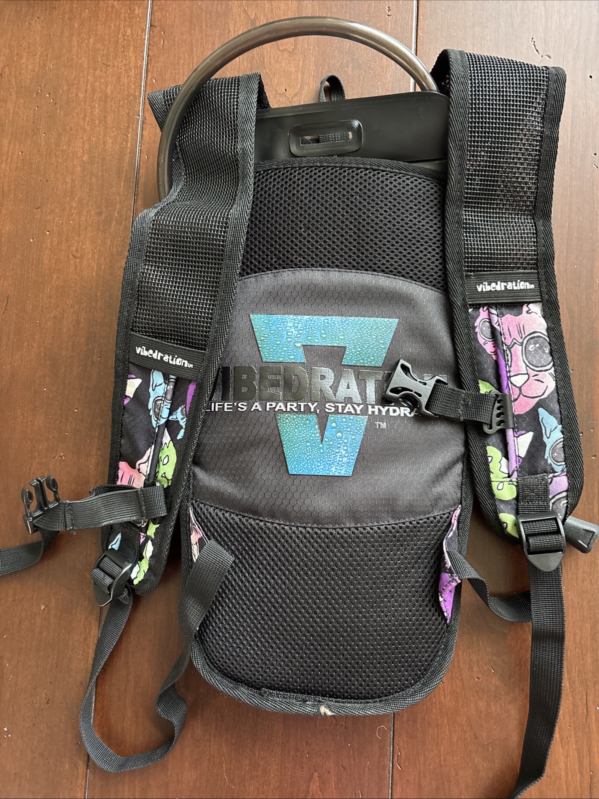 Vibedration Hydration H20 Event Bag Backpack Cool Cat With Glasses Design