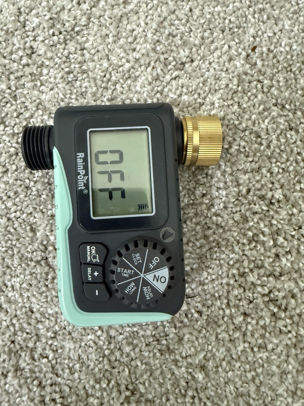 RainPoint HTV205 Digital Outdoor Hose Faucet Timer, 1 Outlet/Zone, LCD