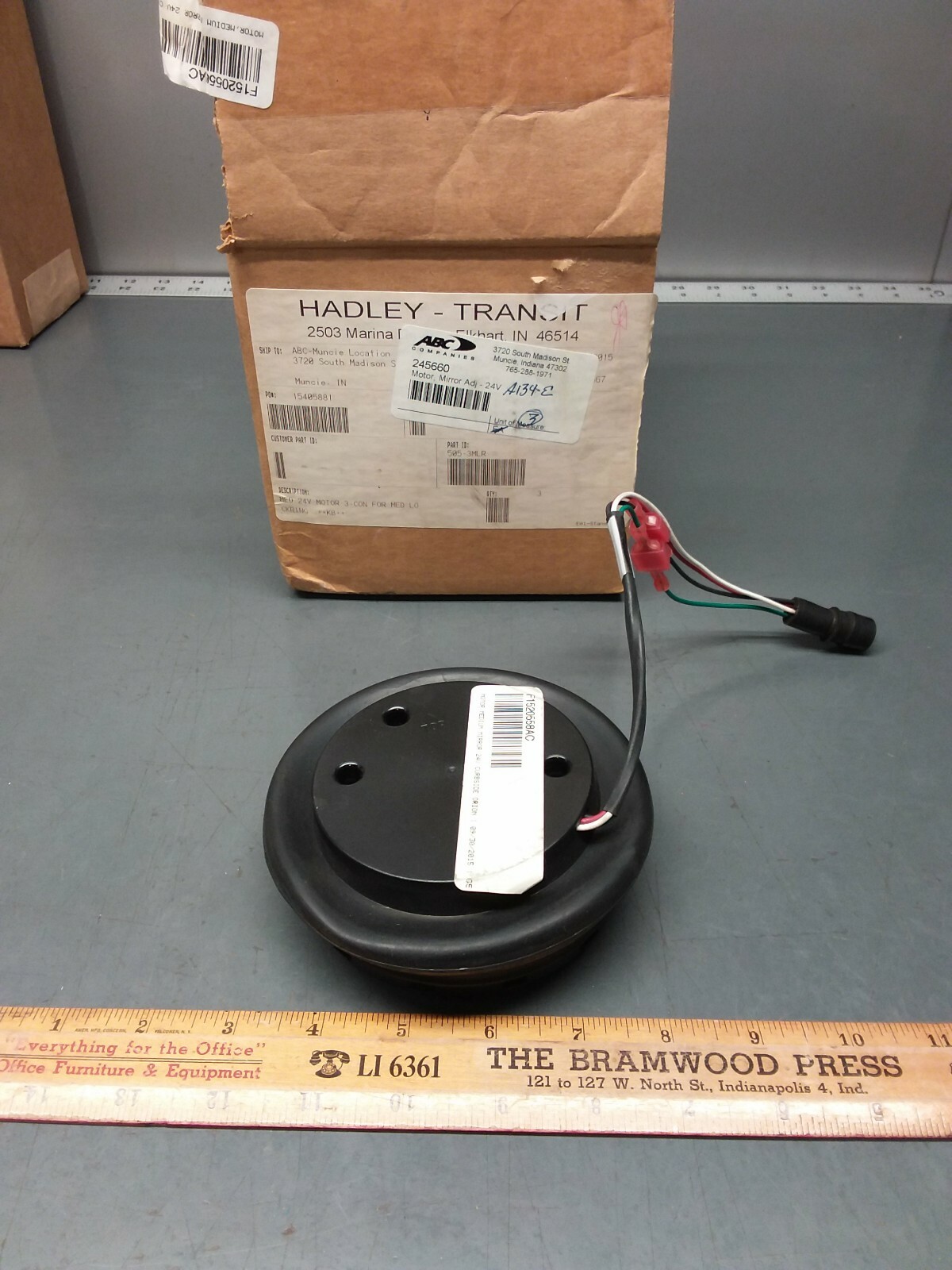 NOS Hadley Transit Mirror 24V Motor Assembly 505-3MLR. 245660